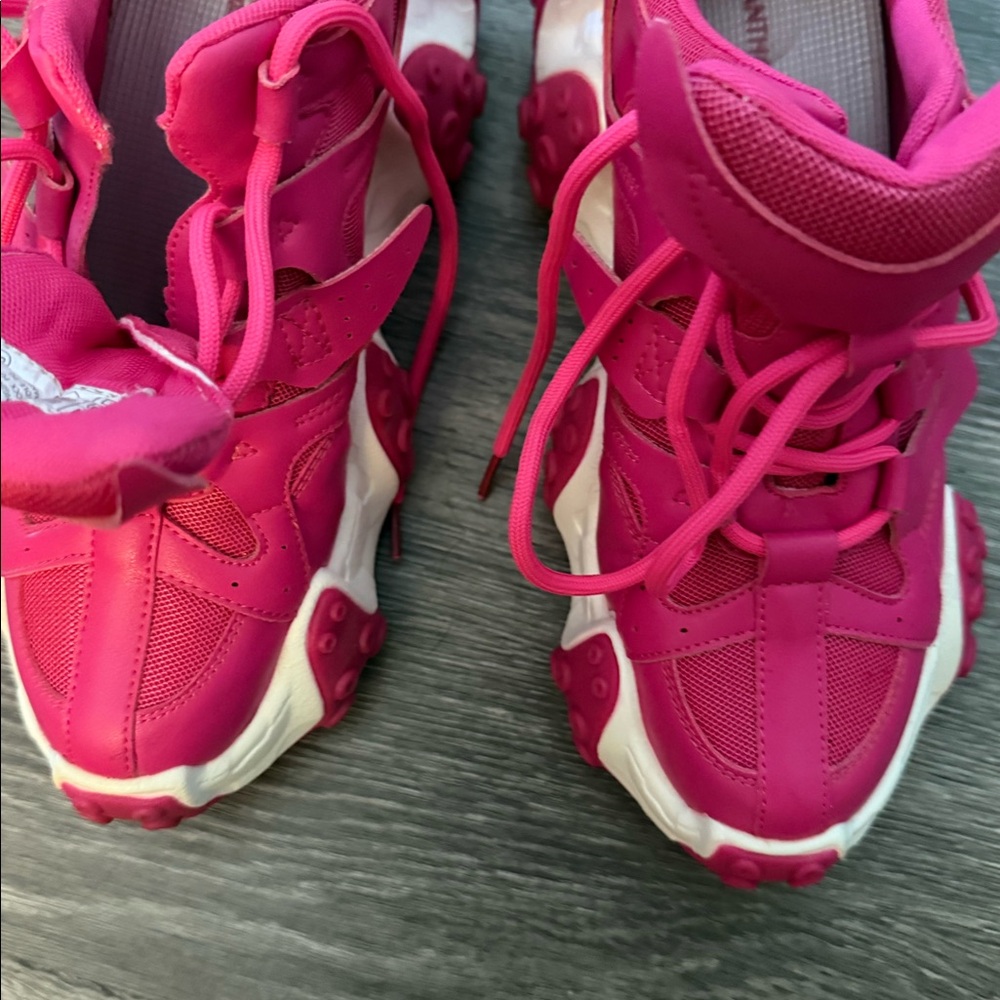 CARAMBOLA 02 Magenta Matrix Pink Platform Sneakers - 8.5 anthony Wang